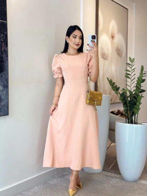 743 - Vestido Alfaiataria | Manga Princesa - comprar online