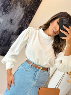 1128 - Blusa seda | gola alta na internet
