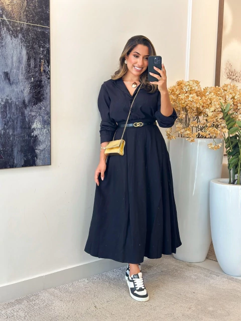 086 - Saia Rodada | Linho - comprar online