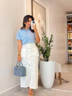 Imagem do 181 - Saia jeans | estilo cargo