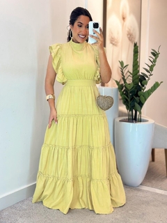 719 - Vestido Viscolinho | Gola Alta - Loja Boa Forma
