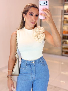 555. Body Algodão | detalhe em flor na internet