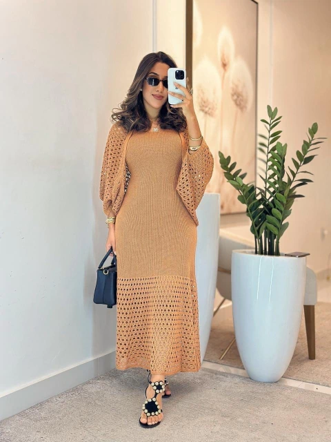 978 - Vestido Tricô | Com Cardigã - comprar online