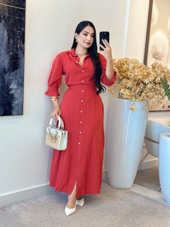 1123 - Vestido Viscolinho | Manga longa - comprar online