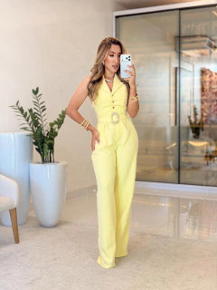 668 - Macacão Alfaiataria | Com Cinto na internet