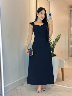 486- vestido linho Marrant/detalhe no busto - loja online