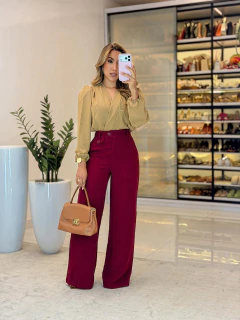 Imagem do 593- calça alfaiataria /detalhe botão