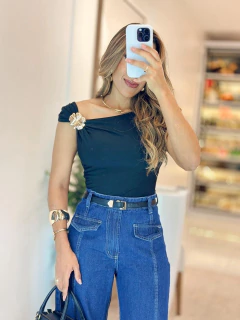 1067 - Body | Detalhe dourado - Loja Boa Forma