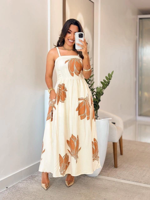 967 - Vestido Viscolinho | Alça com bojo - comprar online