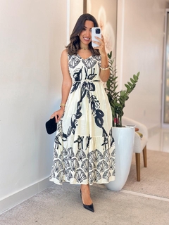 1015 - Vestido Viscolinho | Estampado - Loja Boa Forma