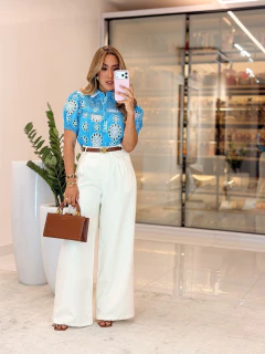 529 - Calça alfaiataria | detalhe bolsinho - loja online