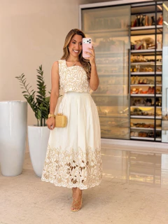 626 - Conjunto de Saia | Tricoline na internet