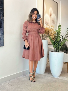 1195 - Vestido tricoline | chamise lisa - comprar online