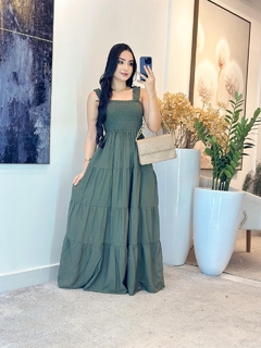 1185 - Vestido Viscolinho | alcinha elastano no busto na internet