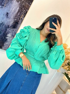 478 - Blusa Alfaiataria | Manga Bufante - loja online