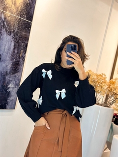 508 - Blusa tricô | detalhe laço na internet