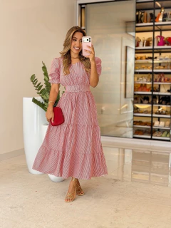 534 - Vestido tricoline | manga princesa - Loja Boa Forma