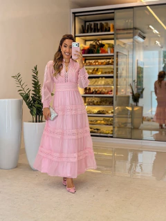 611 - Vestido Musseline | Guipir - loja online