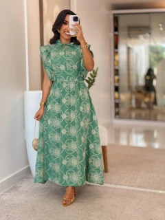 001 - Vestido Duna Bordado | Amarração na internet