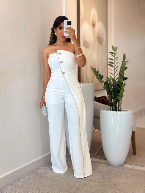 1016 - Macacão Alfaiataria | detalhes - comprar online