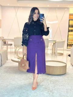 090 - Saia Tuid | fenda na frente - comprar online