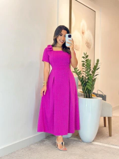 1159 - Vestido duna cravejado | detalhe laço na manga