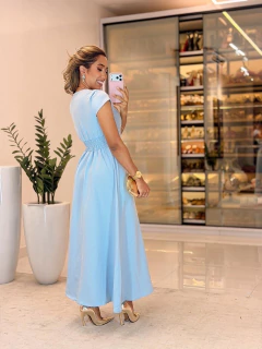 553 - Vestido alfaiataria | gola v - loja online