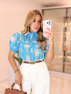 531 - Blusa lazer | bordada - Loja Boa Forma