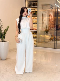 698 - Macacão duna com brilho | gola alta