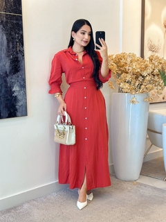 1123 - Vestido Viscolinho | Manga longa