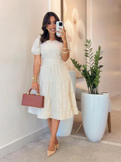 807 - Vestido tricoline | listrado - Loja Boa Forma