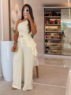 568 - Conjunto alfaiataria | Detalhe na lateral, Acompanha cinto - Loja Boa Forma