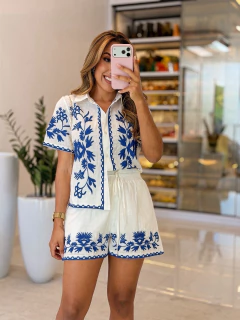 598 - Conjunto linho | bordado - comprar online