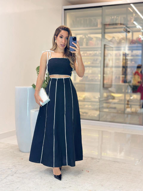 578- conjunto linho/ listra - comprar online