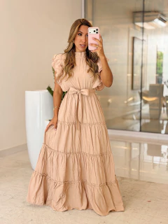 565- Vestido Viscolinho/ acompanhar faixa na internet