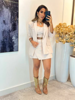 043 - Conjunto de short linho - Loja Boa Forma