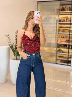 620 - Body tule | com lantejoulas - Loja Boa Forma