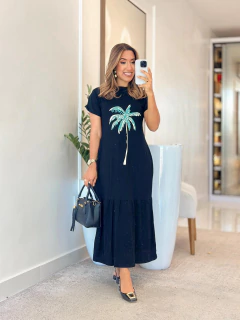 610 - Vestido malha fria | estampado - comprar online