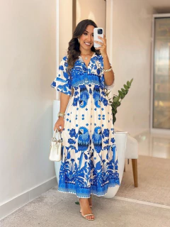 579 - Vestido salinas | gola V, INSPIRAÇÃO FARM - comprar online