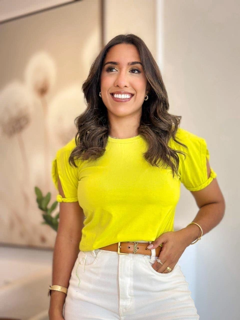 176 - Blusa algodão | detalhe no ombro - comprar online