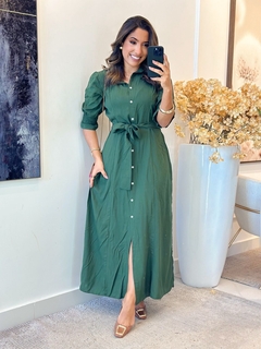 1123 - Vestido Viscolinho | Manga longa - Loja Boa Forma