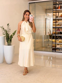 588 - Conjunto seda | Body, detalhe na gola na internet