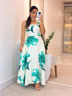 587 - Vestido viscolinho | alça larga, com bojo na internet