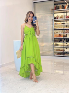 545 - Vestido musseline | alcinha detalhe em amarração na internet