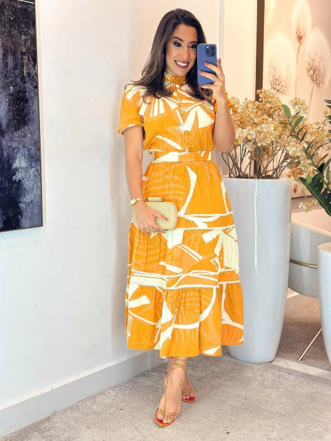 759 - Vestido Viscolinho | dois babados - comprar online