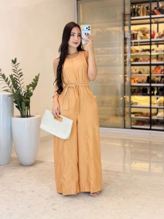 Imagem do 686 - Macacão linho marrant | Acompanha Faixa