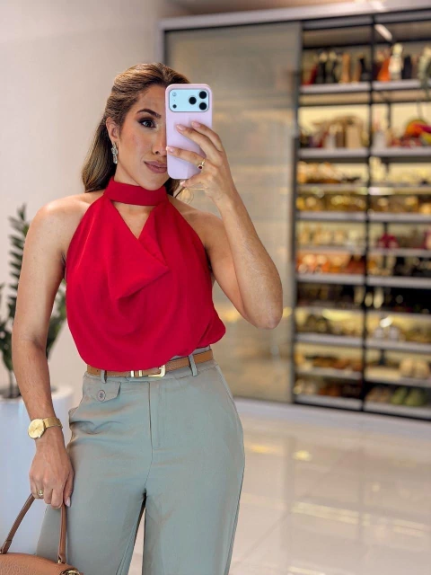 551 - Body crepe com poliamida | costas nua - comprar online