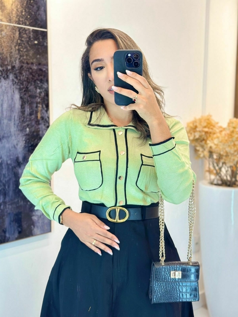 240 - Blusa tricô | detalhe botões - comprar online