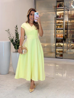 Imagem do 553 - Vestido alfaiataria | gola v