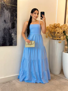320 - Vestido linho | alcinha - Loja Boa Forma